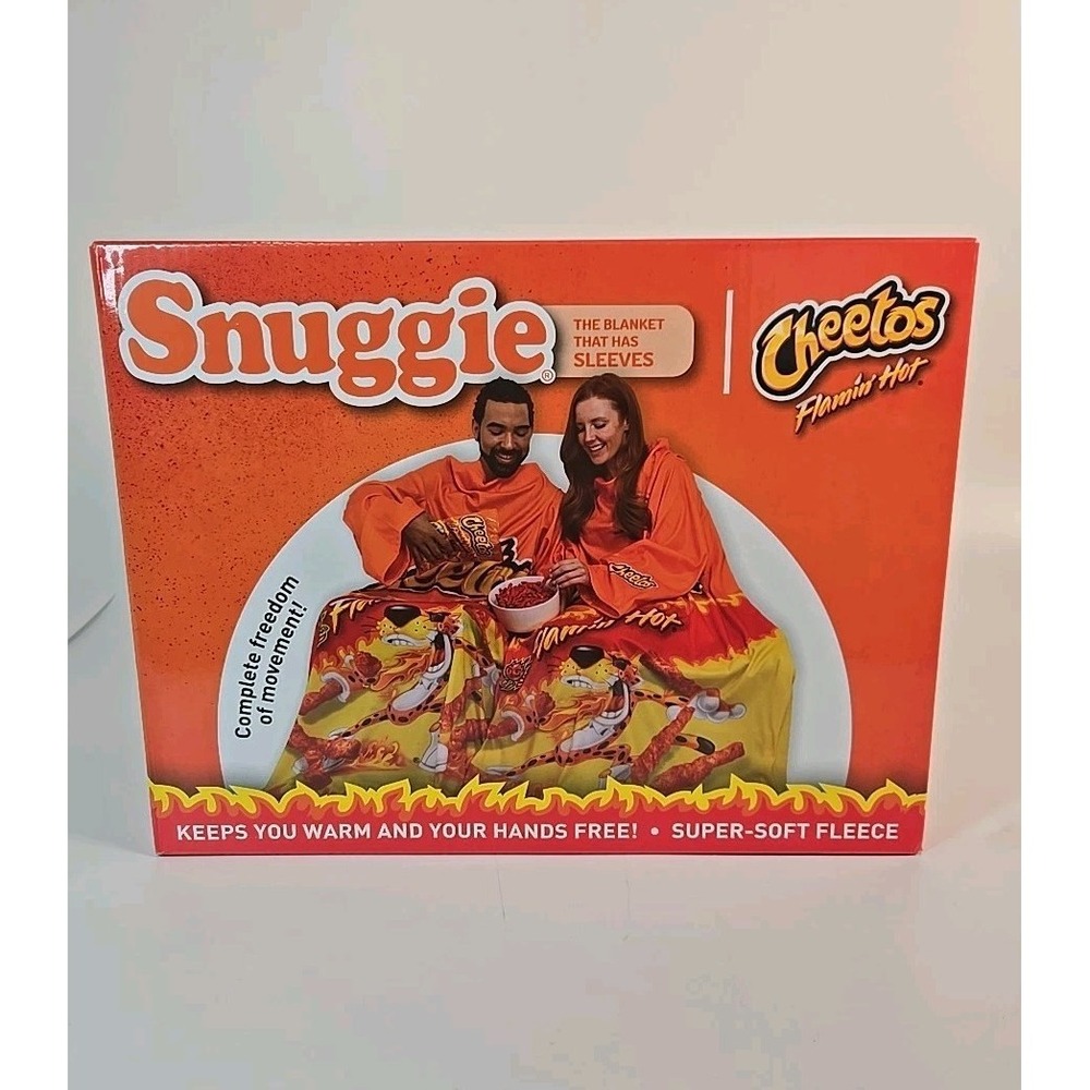 Snuggie Flamin Hot Cheetos 71" x 54" Soft Wearable Blanket with Sleeves - New -